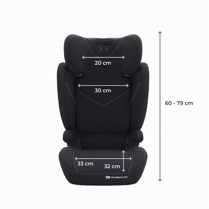 Дитяче автокрісло Kinderkraft I-SPARK 2 PRO (100-150 см), 2в1, стандарт i-Size, чорне