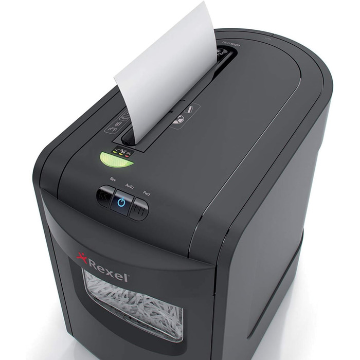 Шредер Rexel REM820 для документів, мікроріз, ручний привід, 23 л, чорний