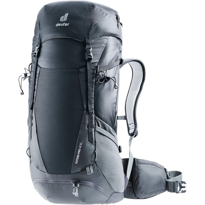 Рюкзак Deuter Futura Pro 42 EL, 42 л, чорний/графіт, для трекінгу та походів, великий розмір