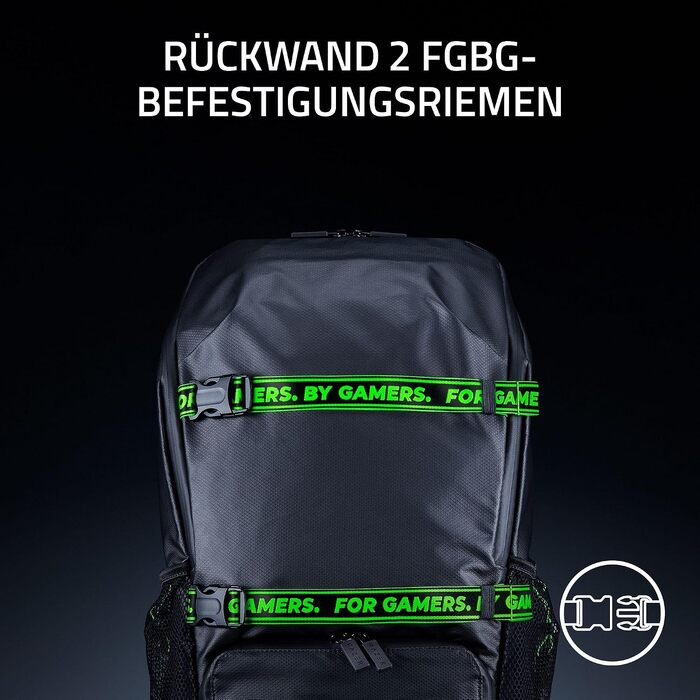 Ігровий рюкзак Razer Scout для ноутбука до 17.3 дюймів, стійкий до зносу, чорний