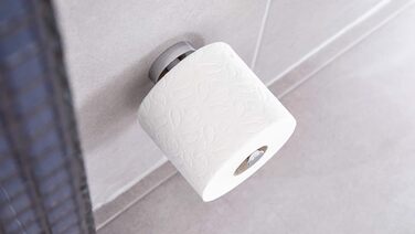 Держатель для туалетного паперу tesa EXXCELLENT, хромований, настінний, без свердління, з клейкою основою, 50x50x125 мм