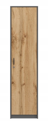 Стелаж SaraMeble 44,5 x 180 x 35 см, антрацит, дуб вотан, графіт
