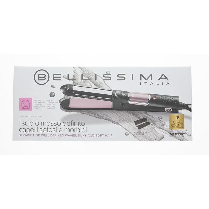 Керамічний випрямляч для волосся Bellissima Creativity B27 100, для випрямлення та створення хвиль, керамічне покриття