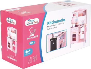 Дитяча кухня New Classic Toys 11067, сучасна, з електроплитою та звуком, для дітей від 3 років, рожева