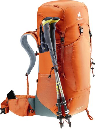 Туристичний рюкзак Deuter Aircontact Lite 50+10 л, chestnut-teal, легкий, для трекінгу
