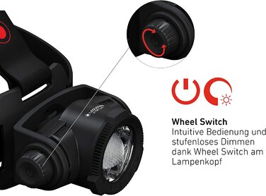 Налобний ліхтар Ledlenser H15R Core, 2500 люмен, LED, акумуляторний, IP67, фокусування, USB-зарядка