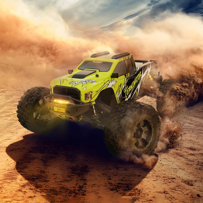 AMORIL 1/10 RTR Brushless RC Автомобіль 50+ км/год для Дорослих, Електричний Позашляховий Монстр-трак 4WD, Водонепроникний, 3S Lipo, Зелений