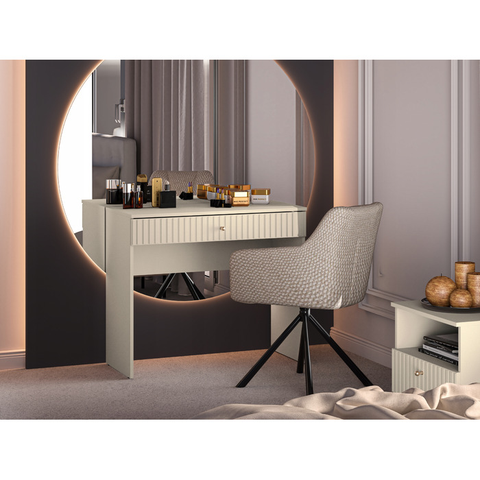 Туалетний столик ML Meble, відтінки бежевого, матовий, 92 x 78 x 40 см