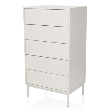 Буфет / комод BJORDAL 55x40x100 см 5 шухляд білий hjh LIVING