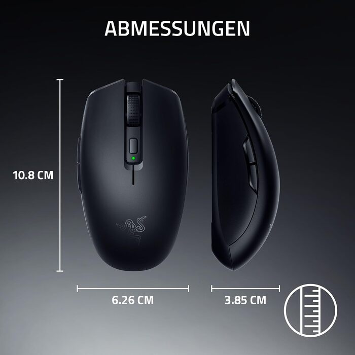 Бездротова ігрова миша Razer Orochi V2 HyperSpeed та Bluetooth, оптичний сенсор 18K DPI, вага 60 г, чорна