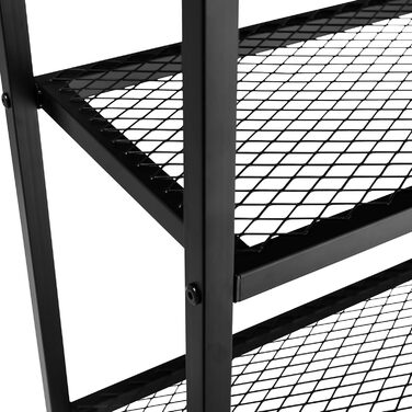Консольний стіл tectake з скляною поверхнею, 100x41x80,5 см, 2 полиці, індустріальний стиль, дерево та чорний метал, для вітальні та коридору