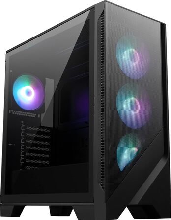 Корпус для ПК MSI MAG Forge 321R Airflow, Mid-Tower, підтримка ATX, сумісний з RTX 40, ARGB-вентилятори, магнітні пилові фільтри, загартоване скло, концентратор ARGB, USB 3.2 Gen 2x2 Type-C