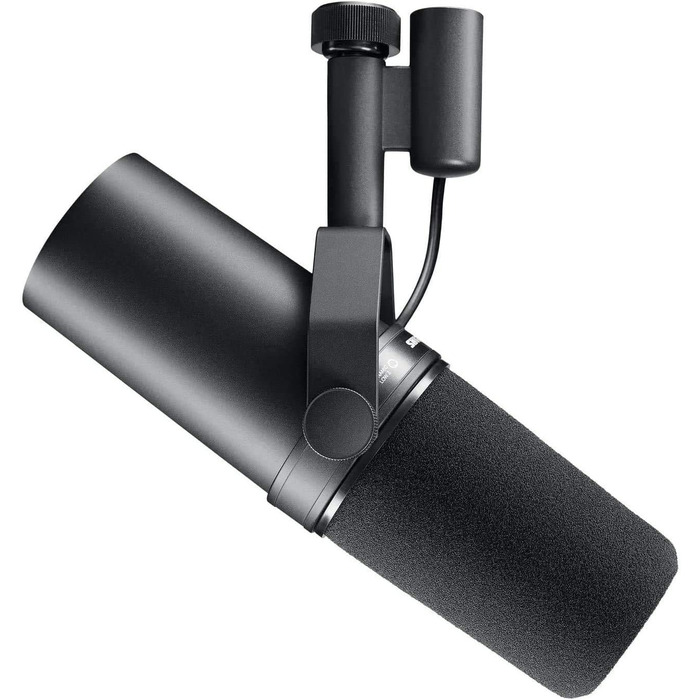 Динамічний мікрофон Shure SM7B для вокалу, подкастів і студії, XLR, широкий частотний діапазон, теплий звук, чорний