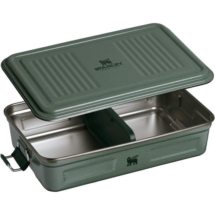 Ланчбокс зі сталі STANLEY 1913 Classic Box 1.2L/2.0L, герметичний контейнер для їжі, BPA-free, колір Hammertone Green