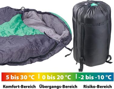 Дитячий спальний мішок Semptec Urban Survival, мумія, 3 сезони, 170x70x50 см, з блискавкою