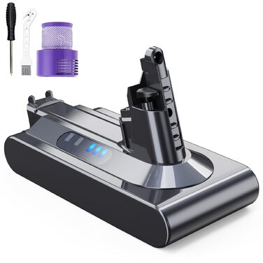 Акумулятор Vunzo 6000mAh для пилососа Dyson V10 (Animal, Absolute, Motörhead, Fluffy, Total Clean) + 2 фільтри