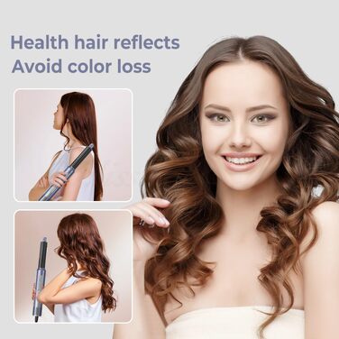 Набір для укладки волосся Hairstyler 5-в-1 з автозавиткою та фен-щіткою (Срібний)