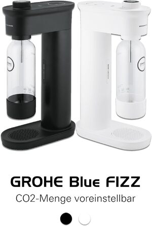 Сифон для газування води GROHE Blue Fizz Starter Set, 3 рівні газування, пляшка 0.85л, чорний (31943K00)