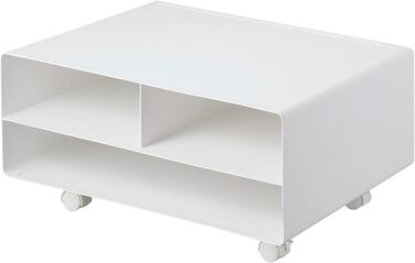 Організатор Yamazaki 4349 Tower Druckerstation: сталева полиця-організатор, мінімалістичний дизайн, білий (48x37x19 см)