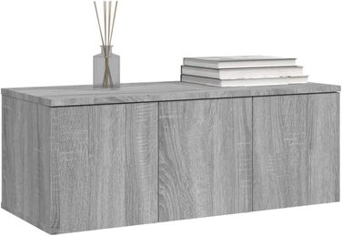 Тумба під телевізор vidaXL, сіра Sonoma, 80x34x30 см, ДСП, меблі для вітальні