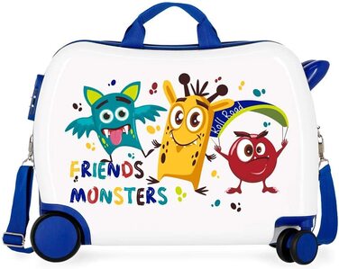 Дитяча валіза Roll Road Little Me, жорсткий корпус ABS, 50x38x20 см, 34 л, 2,1 кг, з кодовим замком та 4 колесами, багатокольорова, ручна поклажа