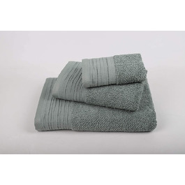 Рушник для душу Jilda-Tex Premium, 100% бавовна, махровий, зелений, 70x140 см, 2 шт, лляна текстура