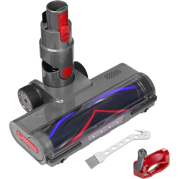 Насадка-щітка для пилососа Dyson V7/V8/V10/V11/V15 з LED, для килимів, паркету та твердих підлог, заміна щітки з блокуванням тригера