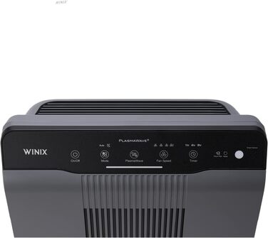 Очищувач повітря Winix 5300-2 з технологією PlasmaWave для алергіків та курців, CADR 390м³/год, до 99м², датчик якості повітря, нічний режим, чорний