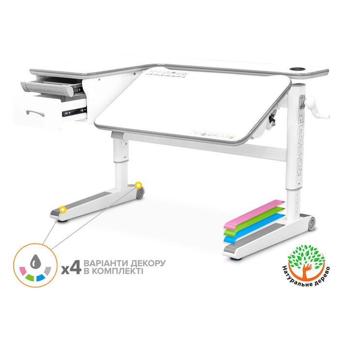 Дитячий стіл Mealux Woodville Multicolor W Energy (арт.BD-850 W/MC Energy)