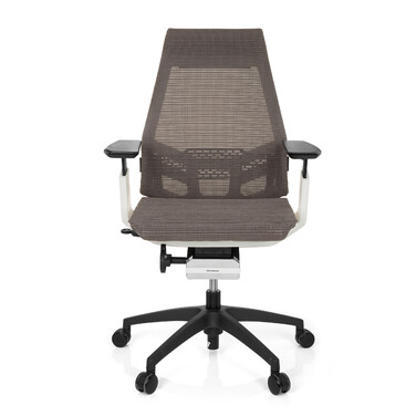 Офісне крісло GENIDIA SMART WHITE сітка сірого кольору hjh OFFICE