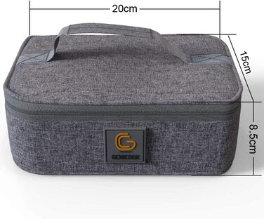Ланчбокс GENICOOK з бенто-комплектом та сумкою, скляна герметична харчова ємність 840 мл, 5 шт, BPA-free, для дому та подорожей