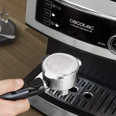Кавомашина еспресо Cecotec Cumbia Power Espresso 20 Barista Aromax 2900 Вт з двома системами нагріву та помпою 20 бар