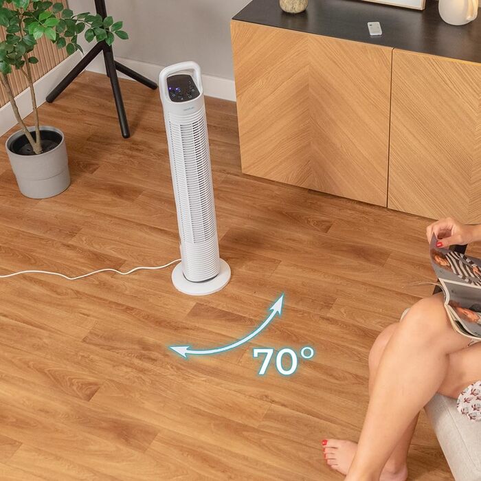 Вентилятор підлоговий Cecotec EnergySilence 790 Skyline 50W 76см з таймером, білий