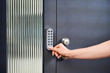 Розумний електронний кодовий замок Lockin G30, IPX5, безключовий, контроль доступу, підтримка віртуальних паролів і гостьових кодів, для вхідних дверей, сірий