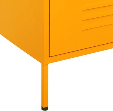 Комод з 4 шухлядами універсальний, металевий пенал-тумба для дому та офісу, гірчичний колір, 80x35x101.5 см
