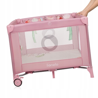 Манеж для дитини Lionelo Mille+ складаний, з матрацом, сумкою для транспортування та колесами