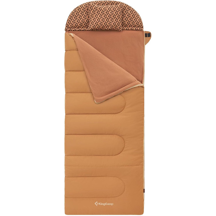 KingCamp зимовий спальний мішок XL, довгий і широкий, бавовна, до -22°C, Forest