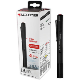Ліхтарик Ledlenser P4R Core, LED, 200 люмен, акумуляторний, фокусування, 3 режими, 95 м, USB, кліпса, ручка