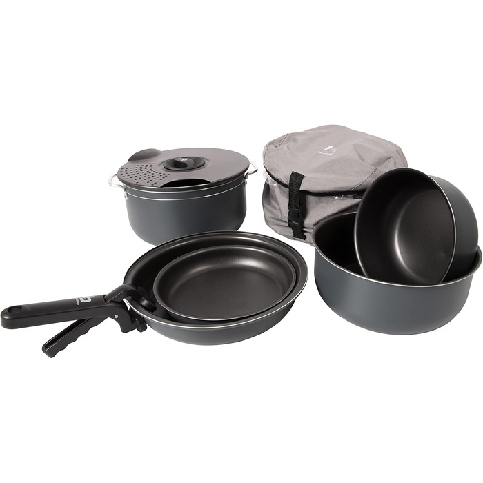 Набір кухонного посуду Bo-Camp 7-piece Camping Aluminium, Алюмінієвий, для кемпінгу та трекінгу