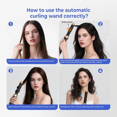 UMIGA Airstyler 5 в 1: Фен-щітка, кругла щітка, плойка та випрямляч для волосся 1000 Вт, 3 режими нагріву, рожево-чорний