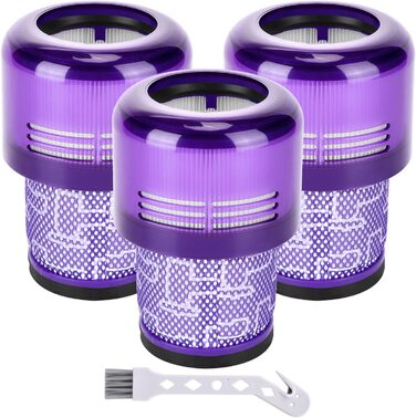 Комплект фільтрів Artraise для пилососів Dyson V11 V15, 3 шт, багаторазові, змінні HEPA-фільтри для Dyson V11 V15 SV14 SV22 Absolute Animal Detect Cyclone Extra Pro Torque Drive, сумісні з DY-970013-02 & 97001302