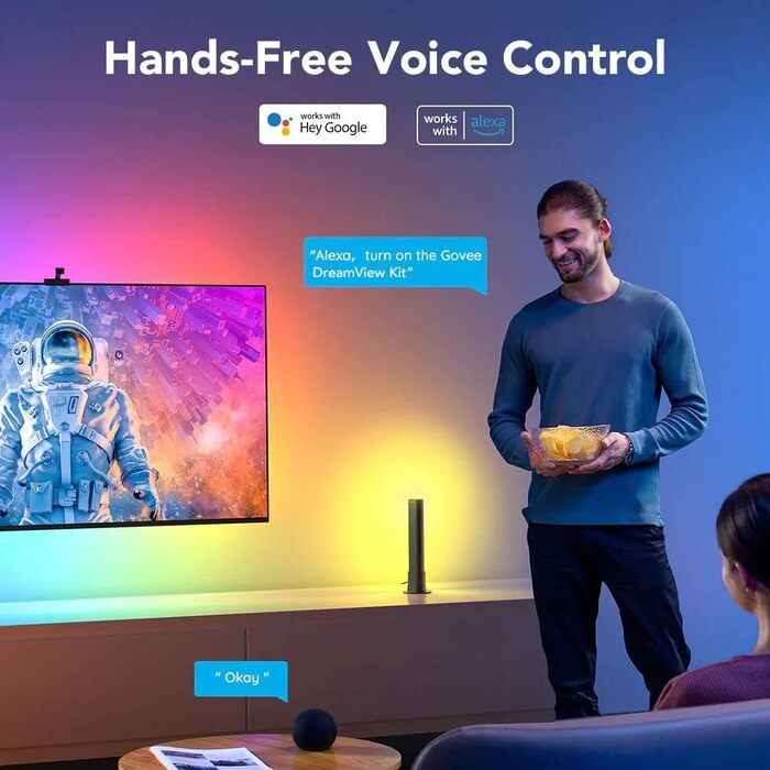Розумний комплект підсвічування Govee DreamView Pro: LED-стрічка та світлові панелі з камерою синхронізації, USB