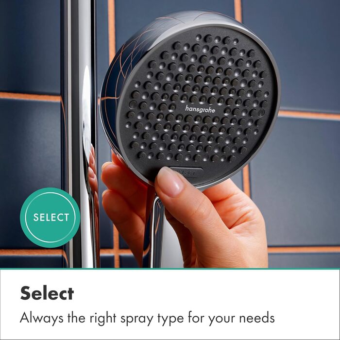 Душова лійка Hansgrohe Activera Select S EcoSmart (8 л/хв) з 2 режимами струменя, антивапняним покриттям, хром, 28033000