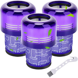 Комплект з 3 фільтрів Rebirthcare для пилососів Dyson V11 SV17 SV14 SV22 Absolute, Pro, Animal, Torque Drive, Total Clean, змінний HEPA фільтр, сумісний з Dy-970013-02, 97001302, V11-3pcs