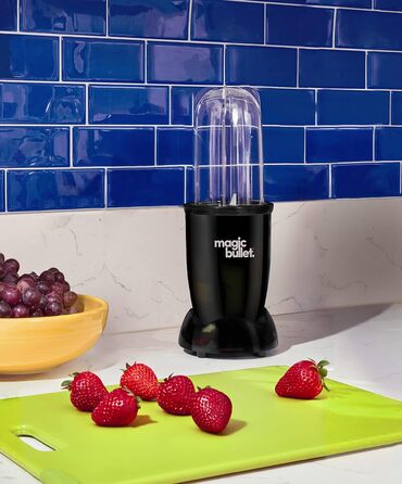 Електричний міні-блендер Magic Bullet, 200 Вт, 3 насадки, чорний