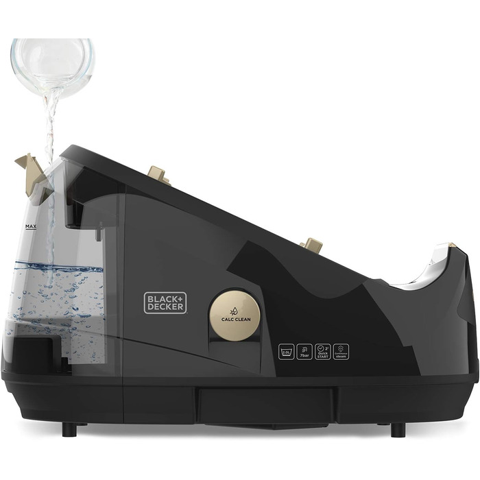 Парова праска-станція BLACK+DECKER BXIR2403E, 2400 Вт, чорна, резервуар 2 л