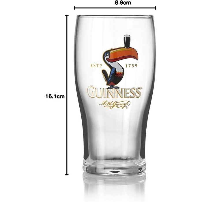Офіційні склянки Guinness Gravity & Toucan 2 шт. для пива - набір пивних келихів