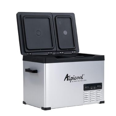 Автомобільний холодильник Alpicool T60 компресорний 40л (-20°C до +20°C) 12V/220V для авто, кемпінгу, човна з USB