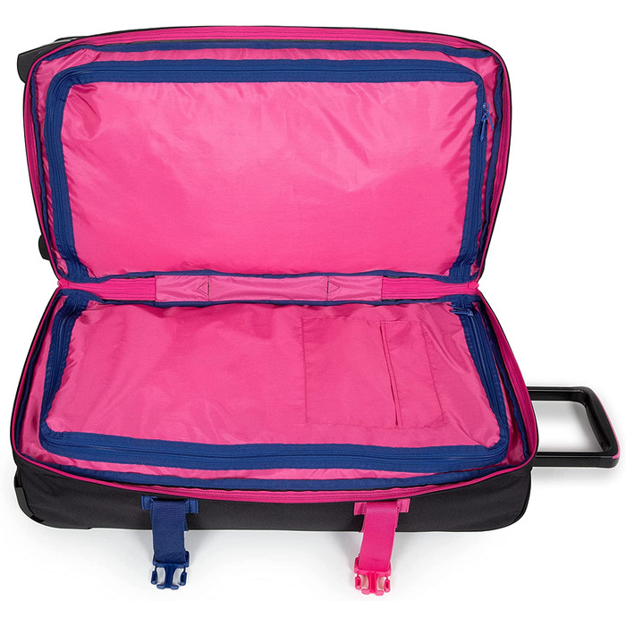 Велика дорожня валіза Eastpak TRANVERZ L 121 л, 79 см, темно-синя (Kontrast Escape Navy), на колесах, преміум-якість