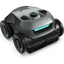 Робот для басейну AIPER: очищення дна та стін, Quad-двигун, WavePath, 3 режими, підйом на стіни, акумуляторний, бездротовий, для басейнів до 150㎡, сірий